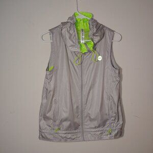Lorna Jane Elevate Active Tank Top Grey Yellow Size M